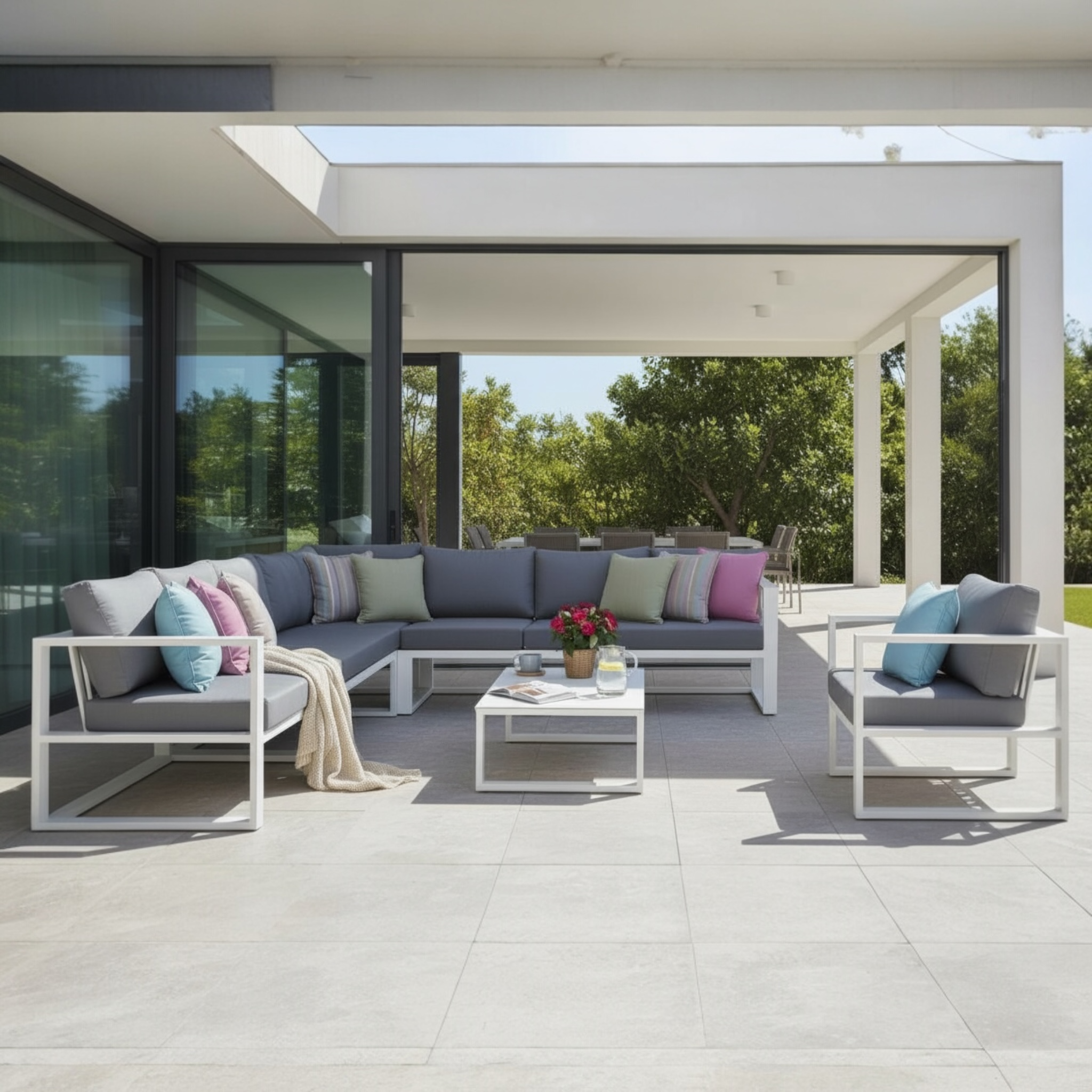 Grand Salon de jardin haut de gamme et modulable - BELLY XL