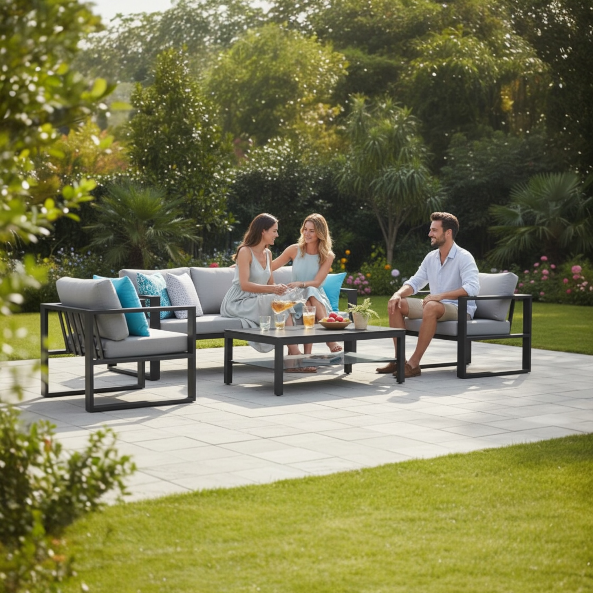 Salon de jardin en aluminium - JELLY NOIR